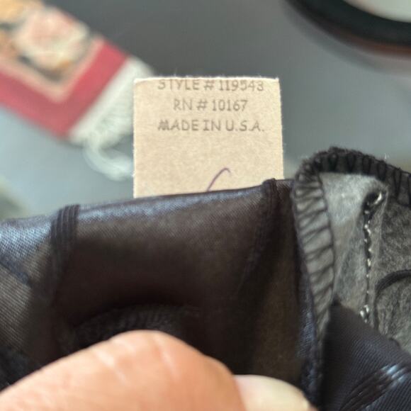 Gantos Petite 8P Black Satin Mandarin Collar Maxi Dress • Side Slit Cheongsam St - Picture 12 of 13